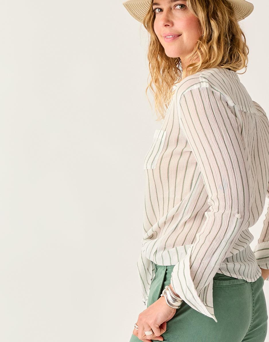 Carve Designs Dylan Gauze Tunic: Haze Stripe