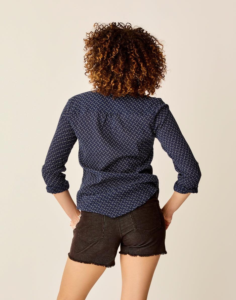 Carve Designs Dylan Gauze Tunic: Navy Disco