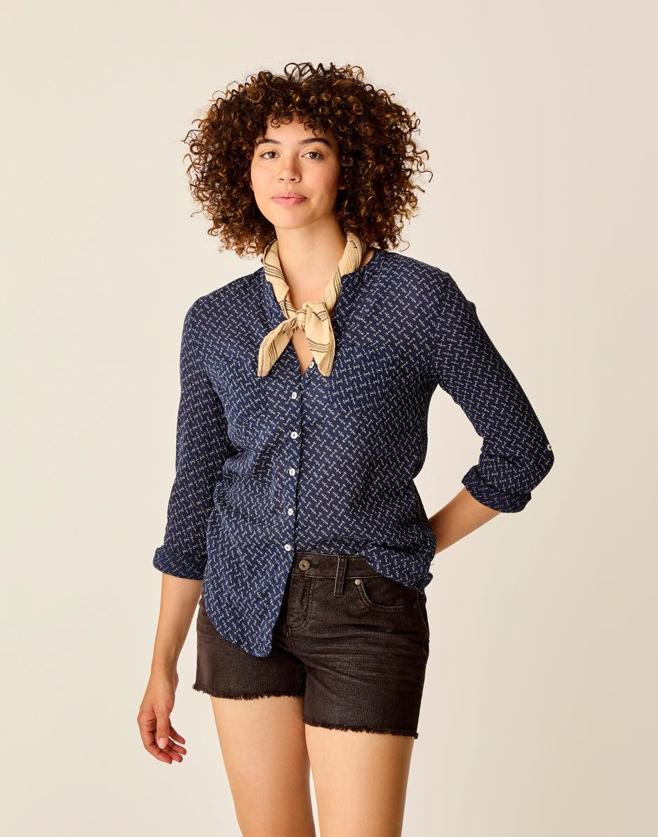 carve designs Dylan Gauze Tunic: Navy Disco