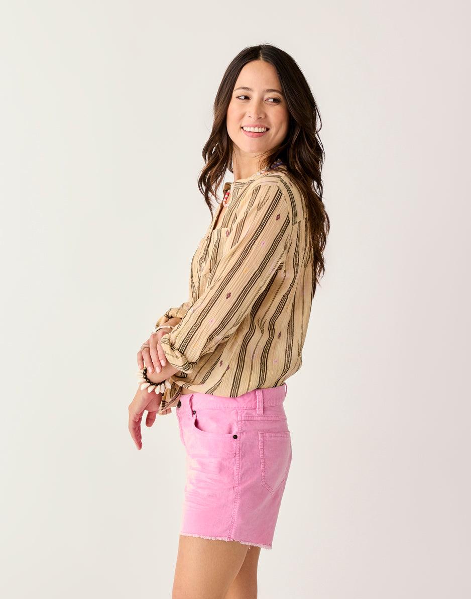 Carve Designs Dylan Gauze Tunic: Rum Stripe