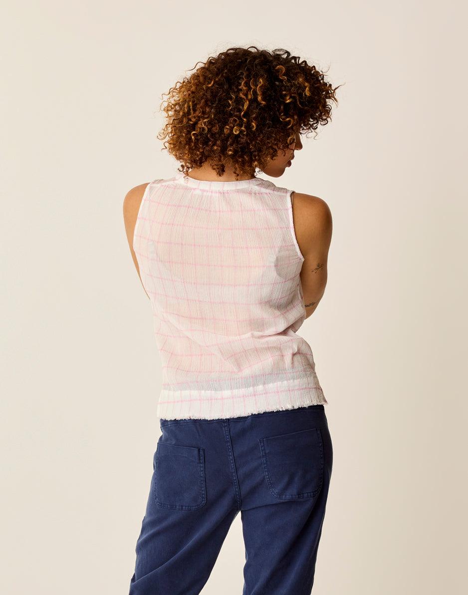 Carve Designs Dylan Tank: Hot Pink Plaid