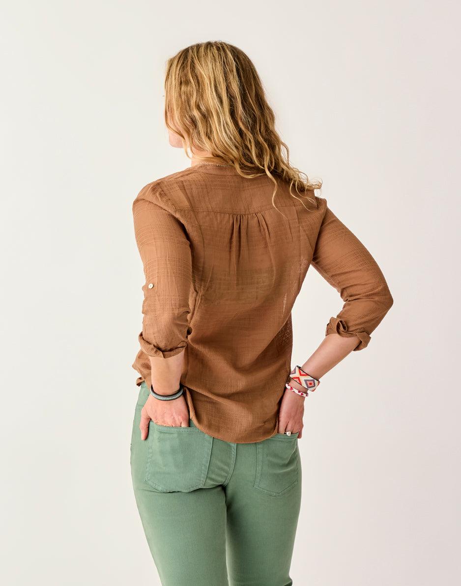 Carve Designs Dylan Textured Shirt: Rum