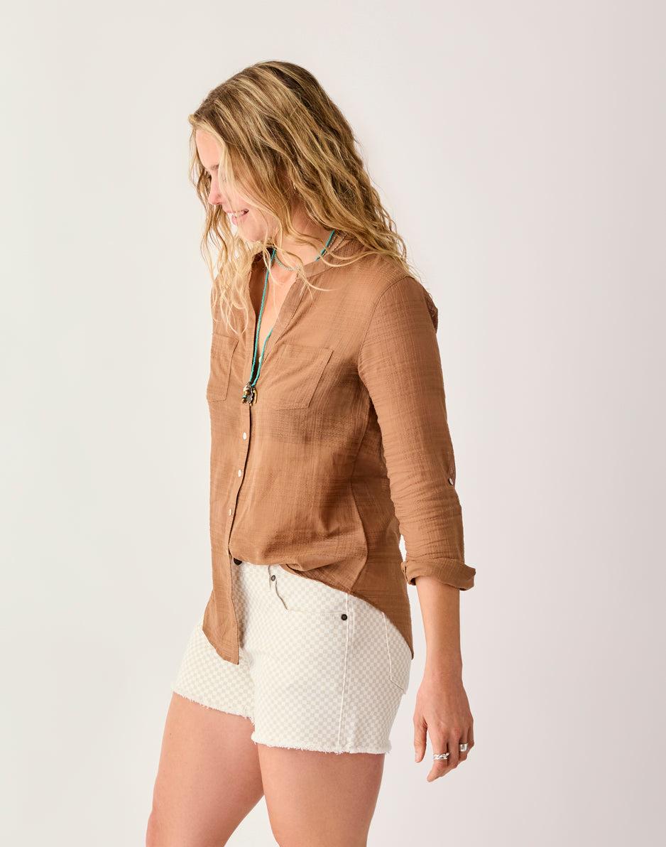 Carve Designs Dylan Textured Tunic: Rum