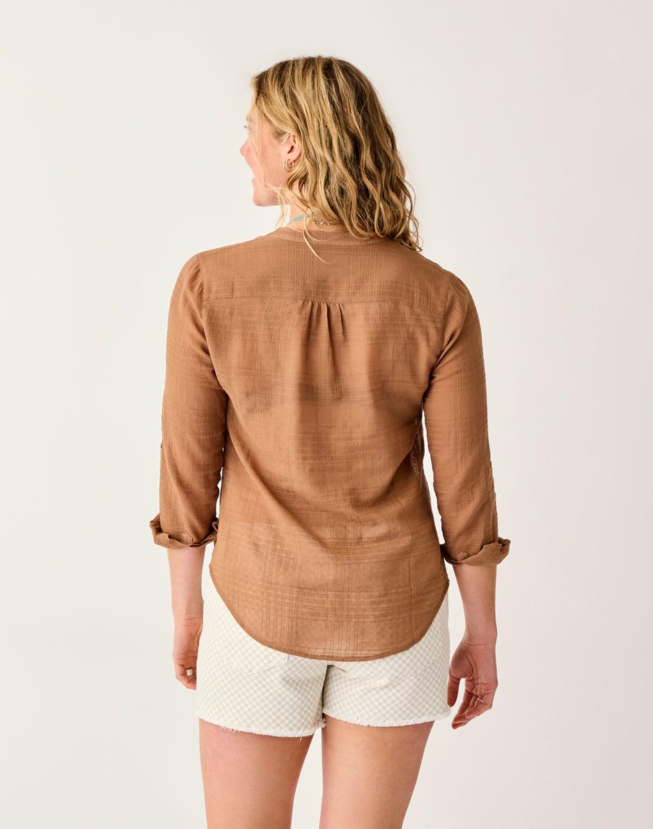 Carve Designs Dylan Textured Tunic: Rum