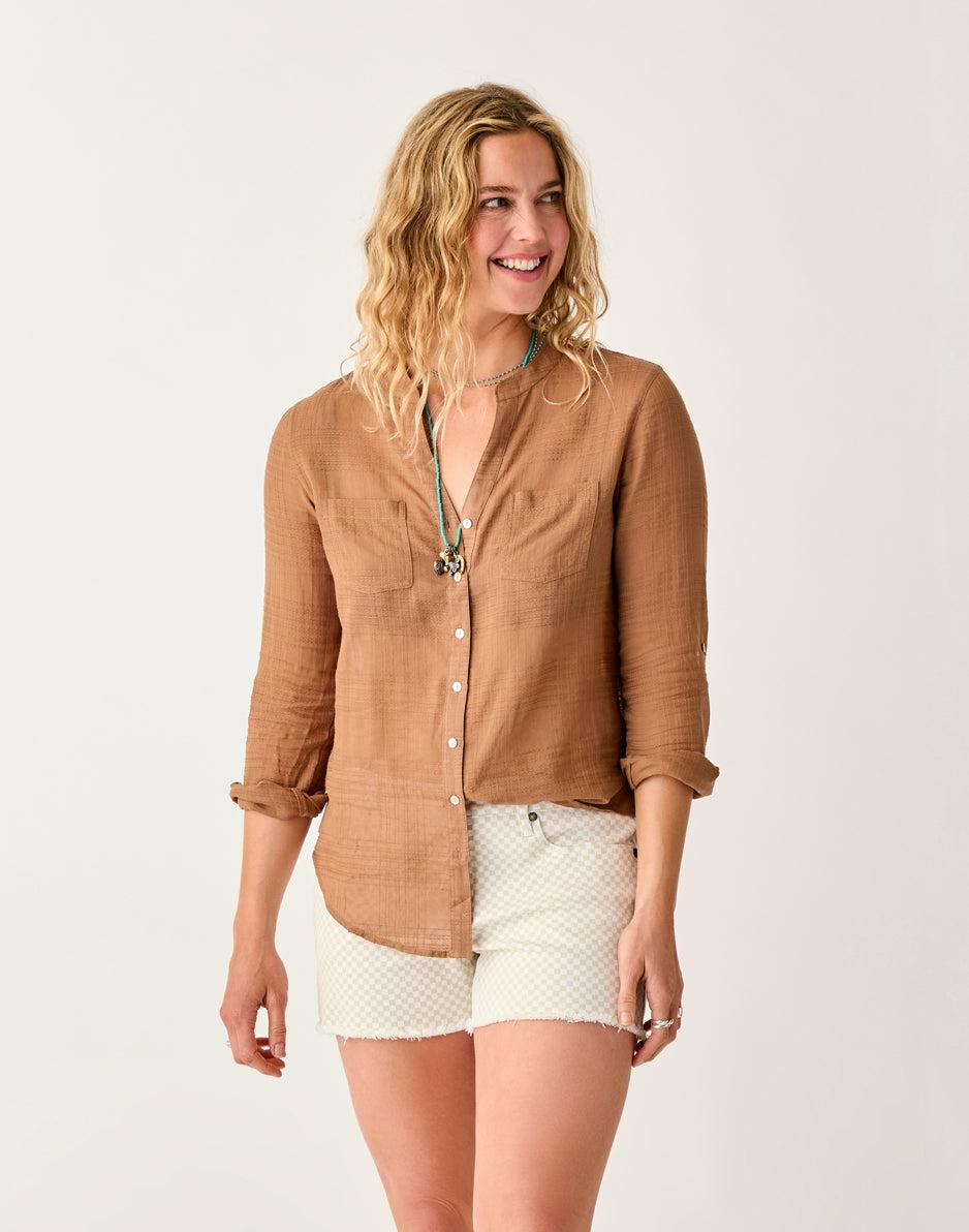 Carve Designs Dylan Textured Tunic: Rum