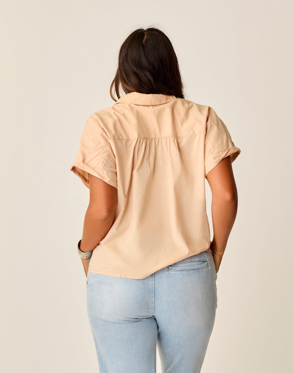 Carve Designs Elliott Voile Top: Biscuit