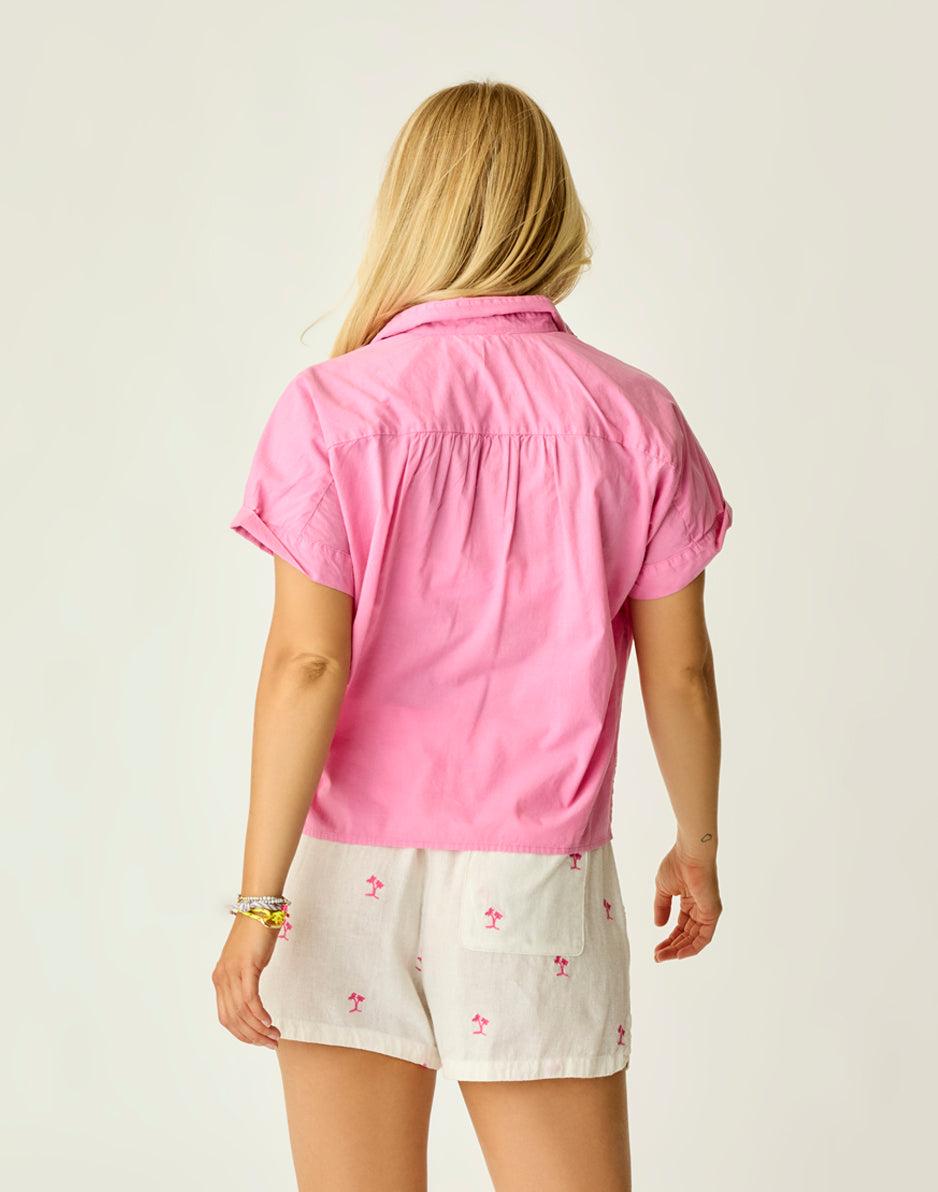 Carve Designs Elliott Voile Top: Hot Pink