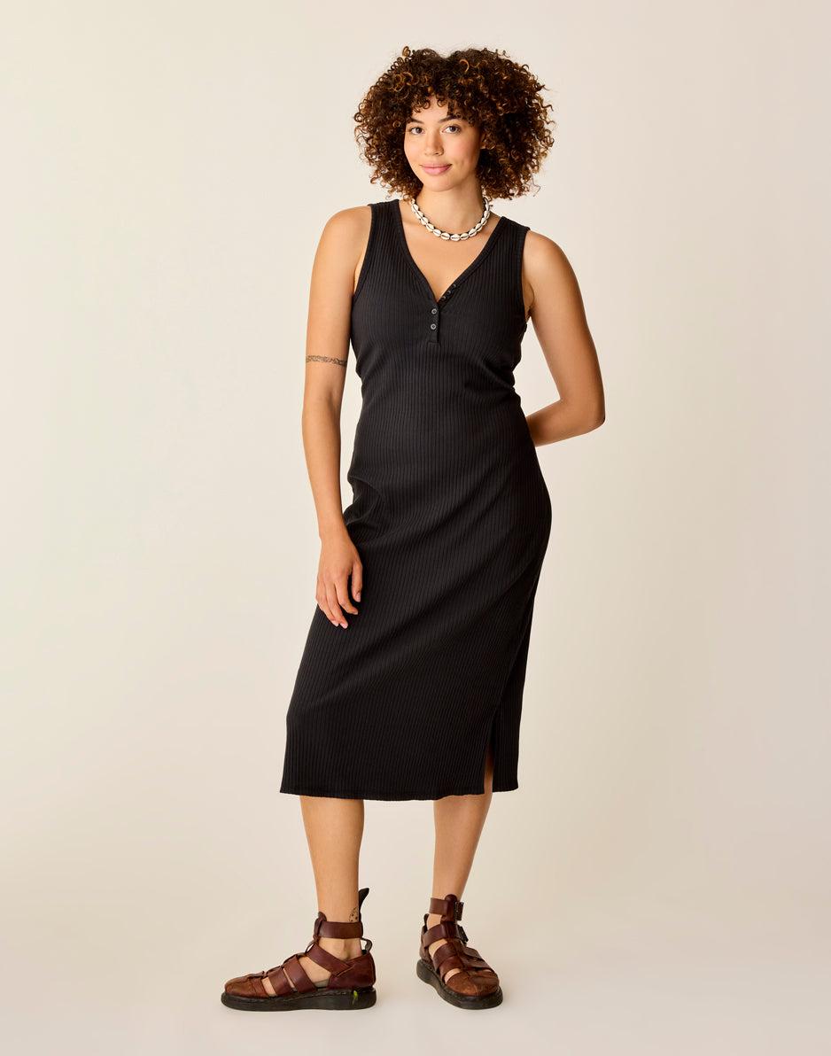 Carve Designs Elodie Rib Dress: Black