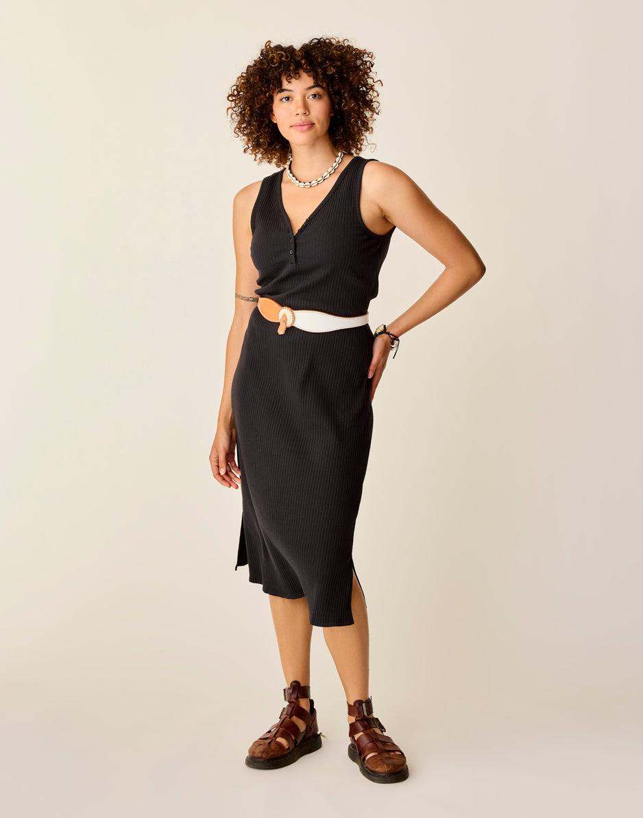 Carve Designs Elodie Rib Dress: Black
