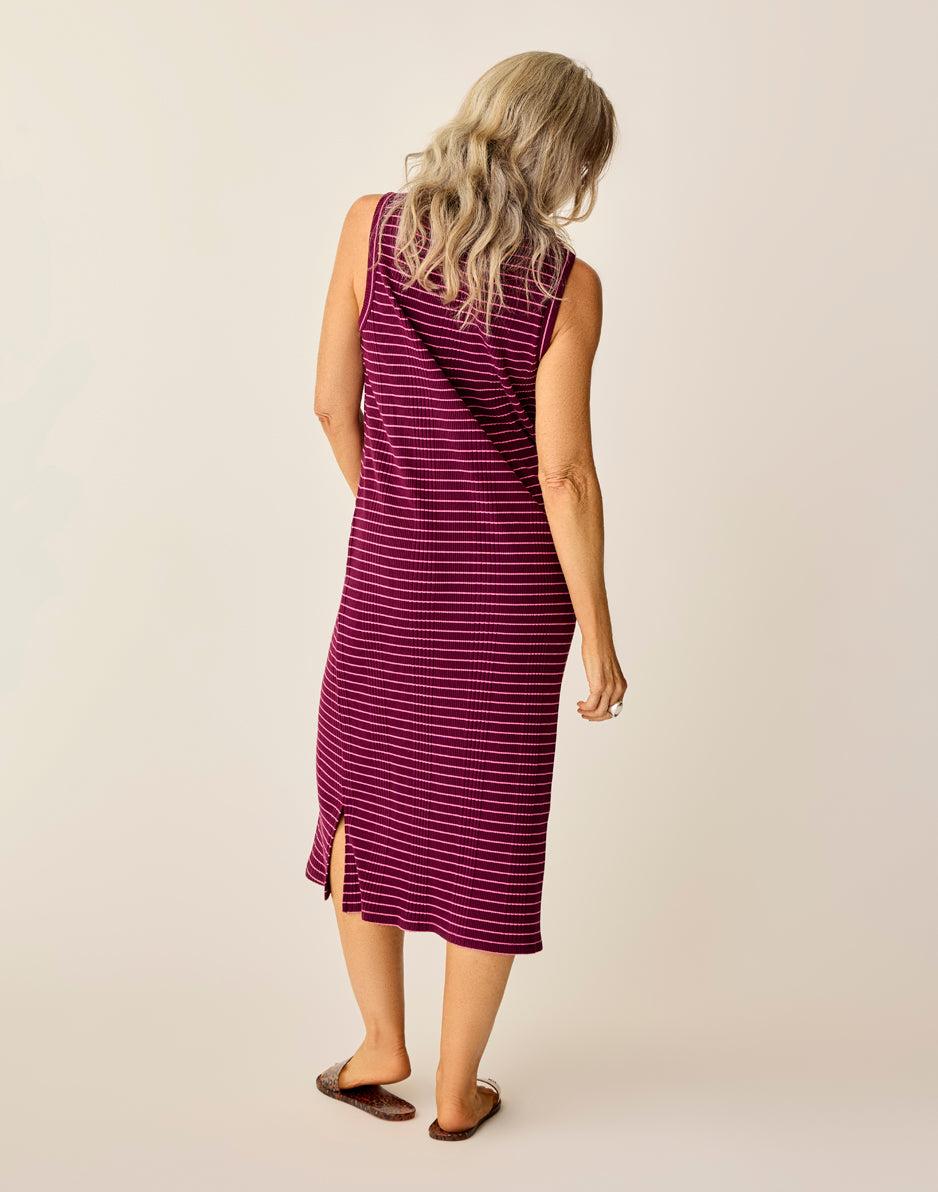 Carve Designs Elodie Rib Dress: Nirvana Stripe