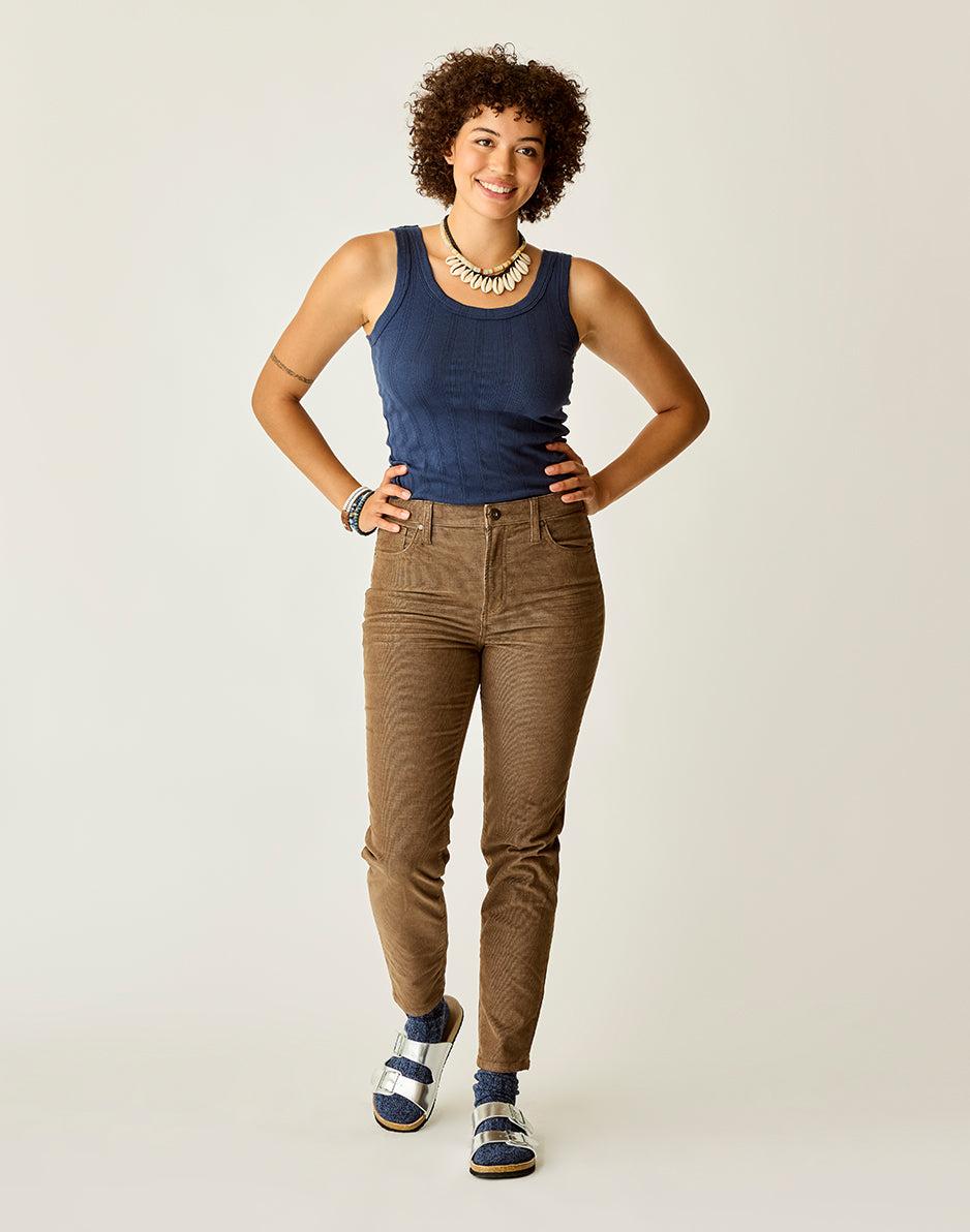 Carve Designs Ever Tank: Navy Rib