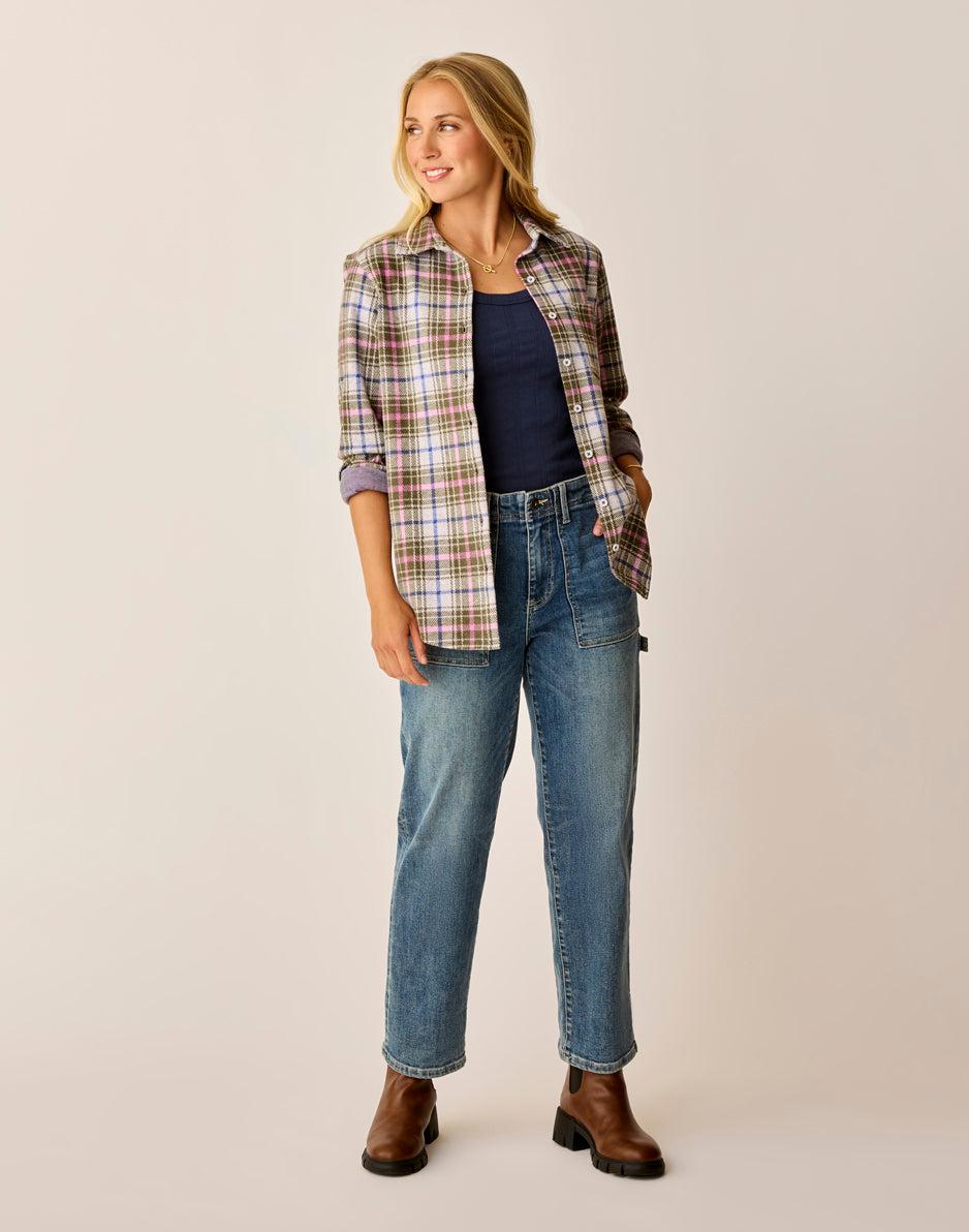 Carve Designs Fairbanks Supersoft Shirt: Fir Plaid