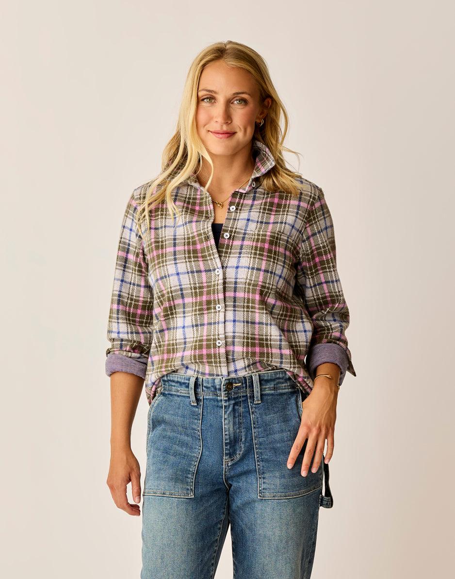 carve designs Fairbanks Supersoft Shirt: Fir Plaid