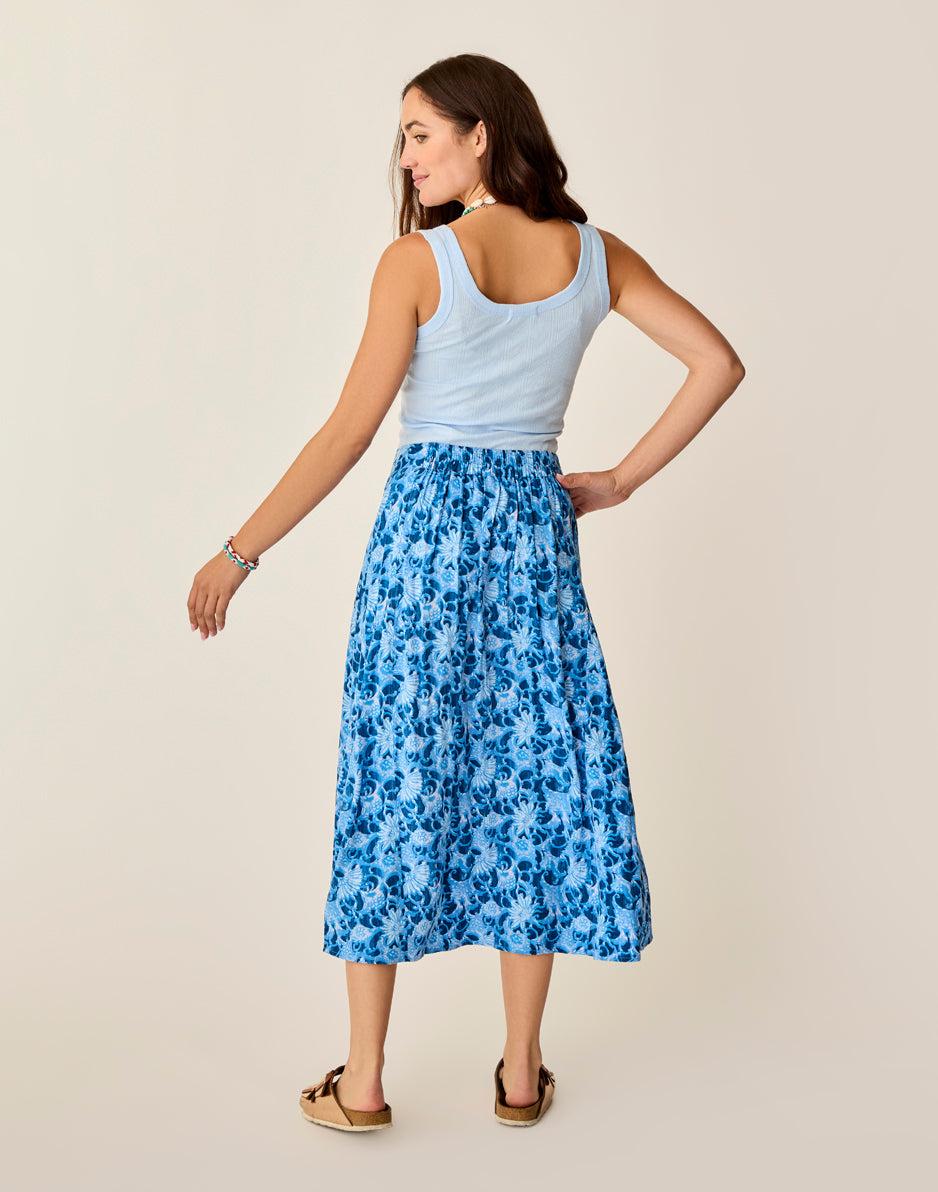 Carve Designs Hope Skirt: Navy Floral
