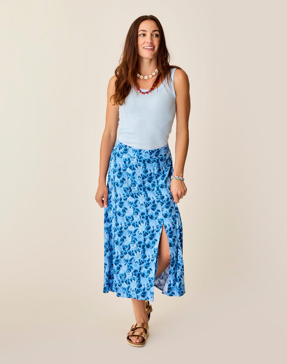 Carve Designs Hope Skirt: Navy Floral