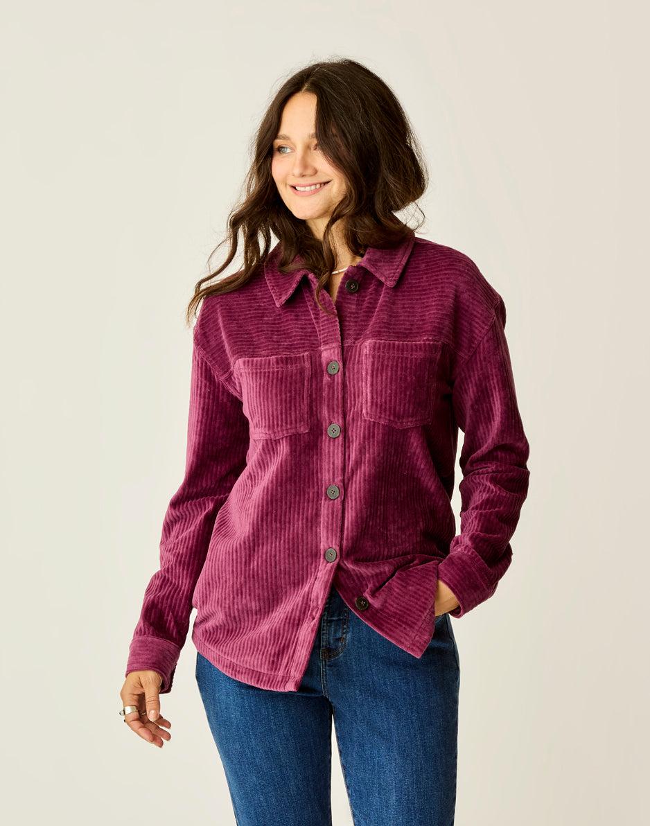 Carve Designs Hudson Stretch Cord Shacket: Nirvana