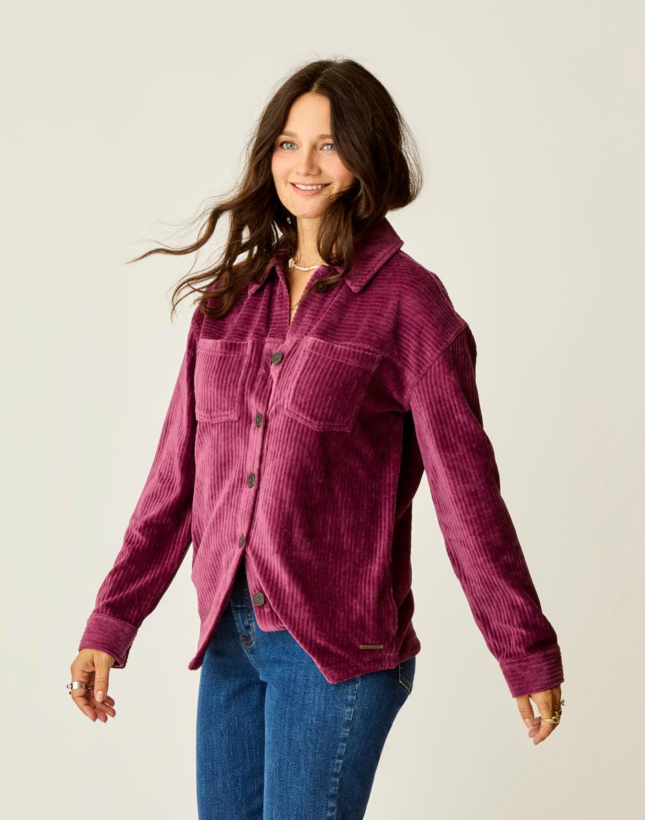 Carve Designs Hudson Stretch Cord Shacket: Nirvana