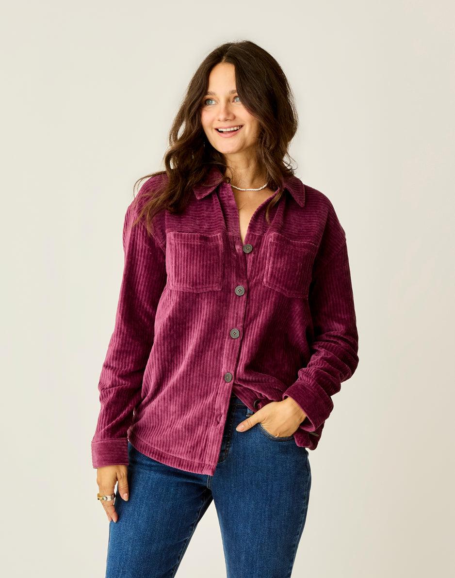 Carve Designs Hudson Stretch Cord Shacket: Nirvana