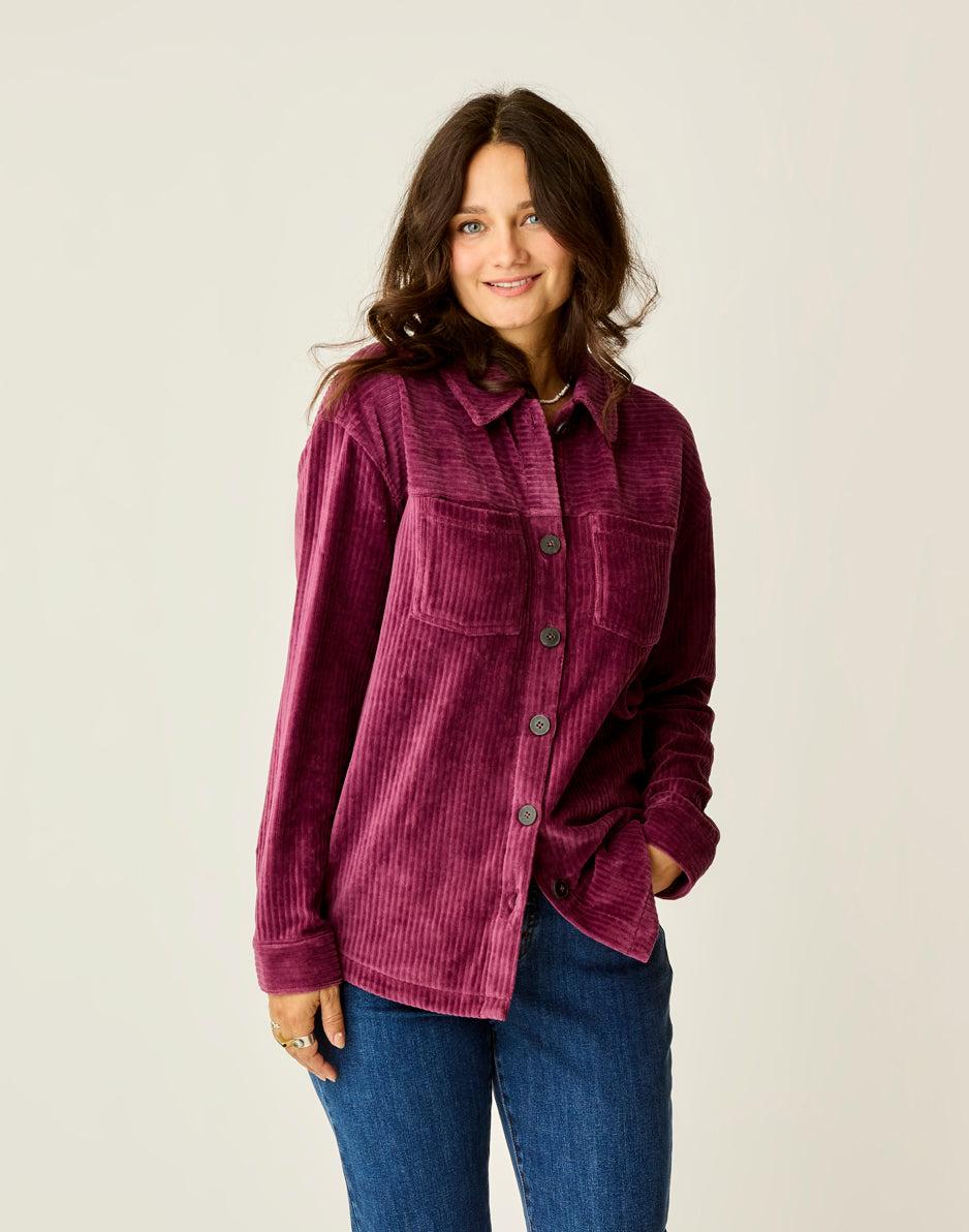 carve designs Hudson Stretch Cord Shacket: Nirvana