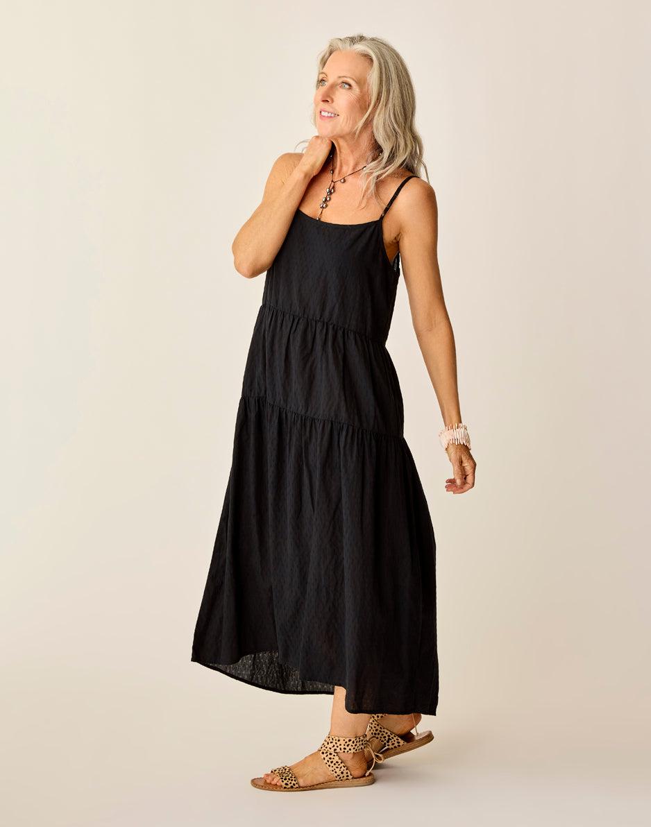 Carve Designs Jacey Textured Dress: Black Texture