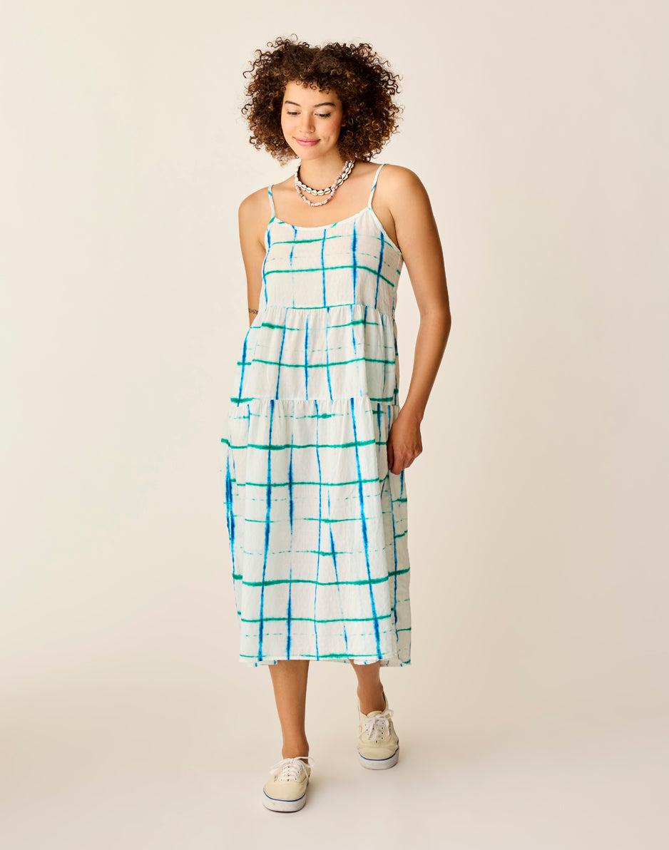 carve designs Jacey Textured Dress: Blue Aura