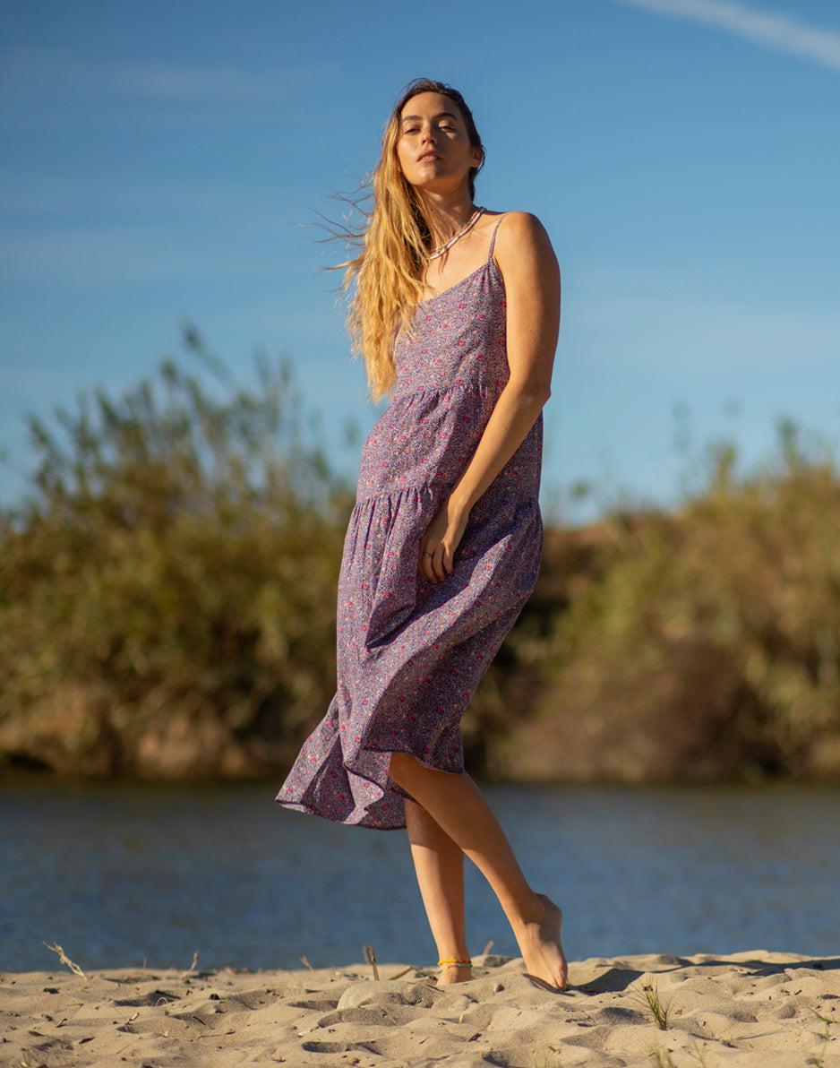 carve designs Jacey Textured Dress: Pink Garden