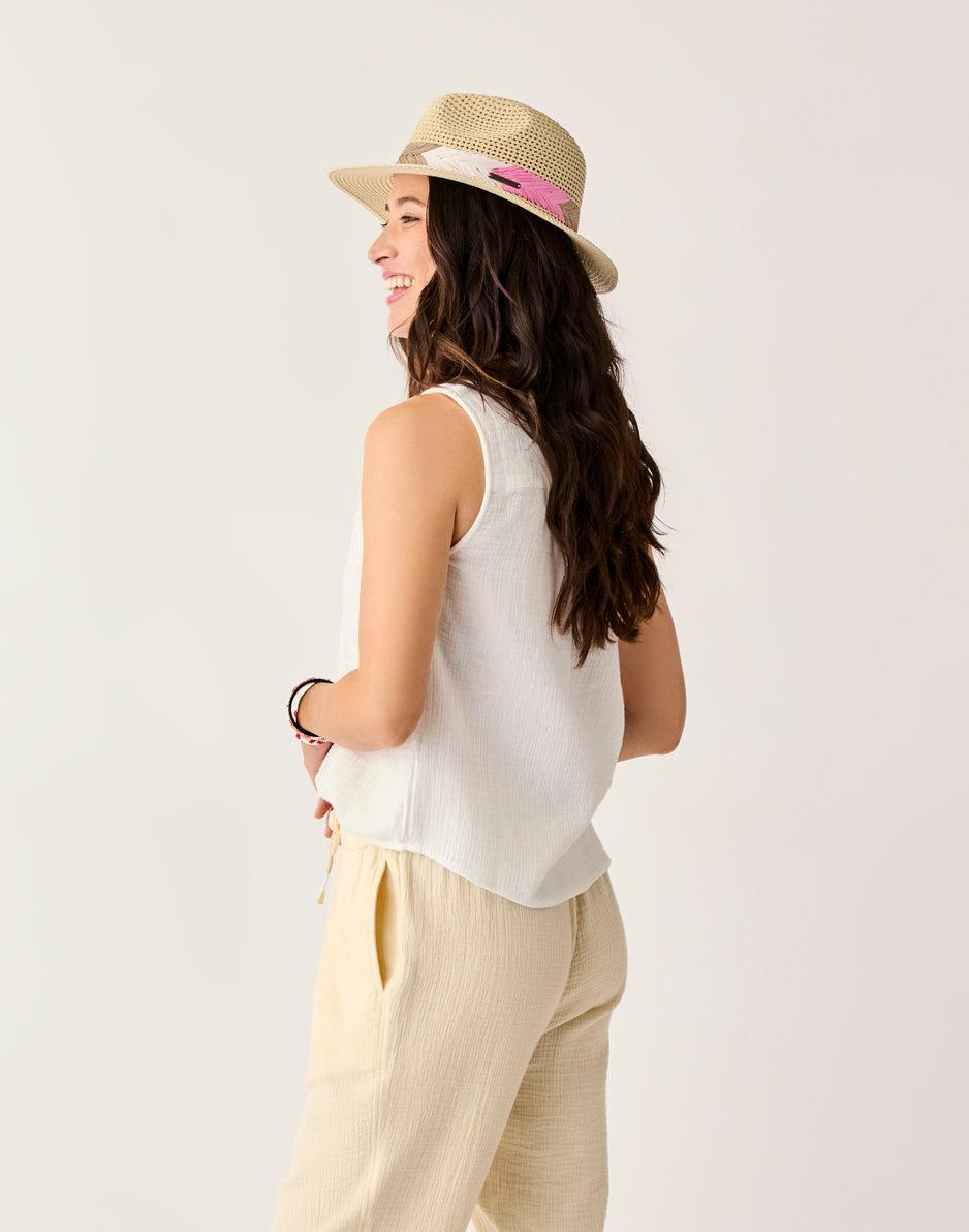 Carve Designs Kayla Gauze Tank: Cloud