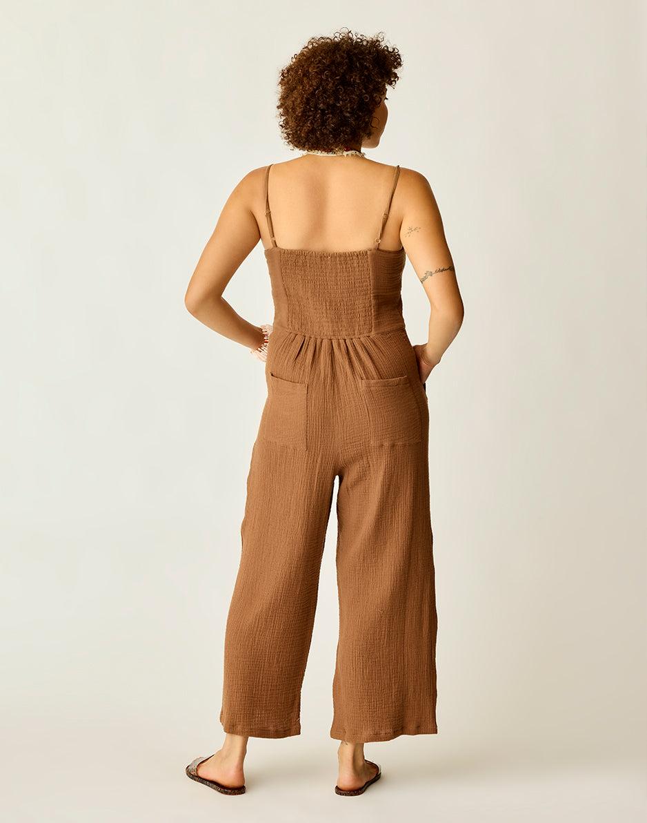 Carve Designs Knox Gauze Jumpsuit: Rum