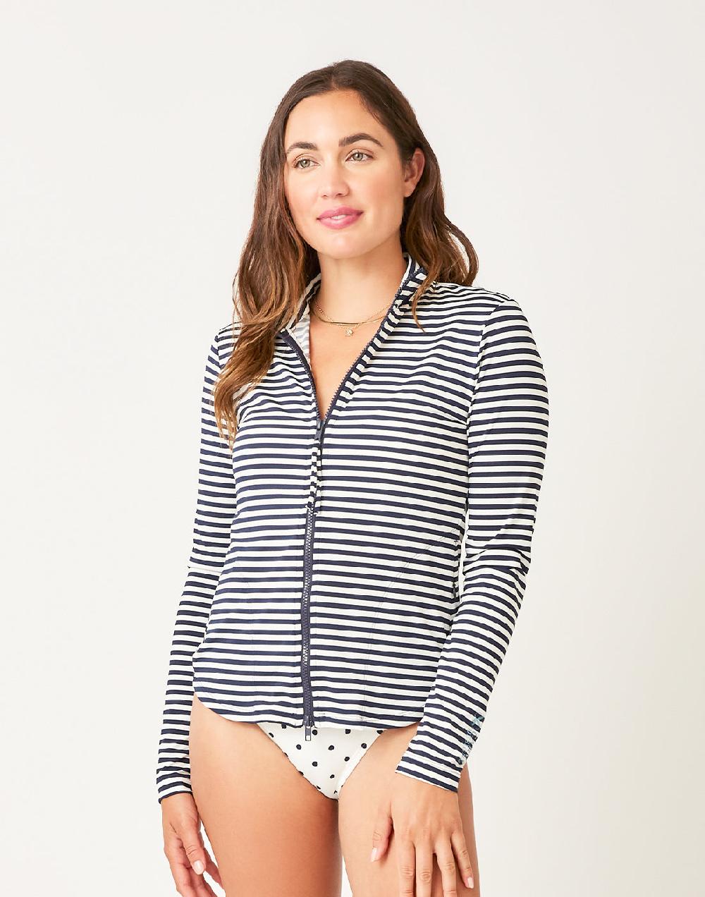 carve designs Lake Sunshirt: Navy Stripe