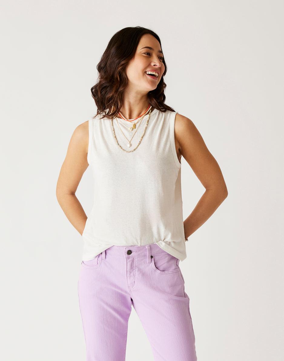 Carve Designs Larisa Hemp Tank: Cloud