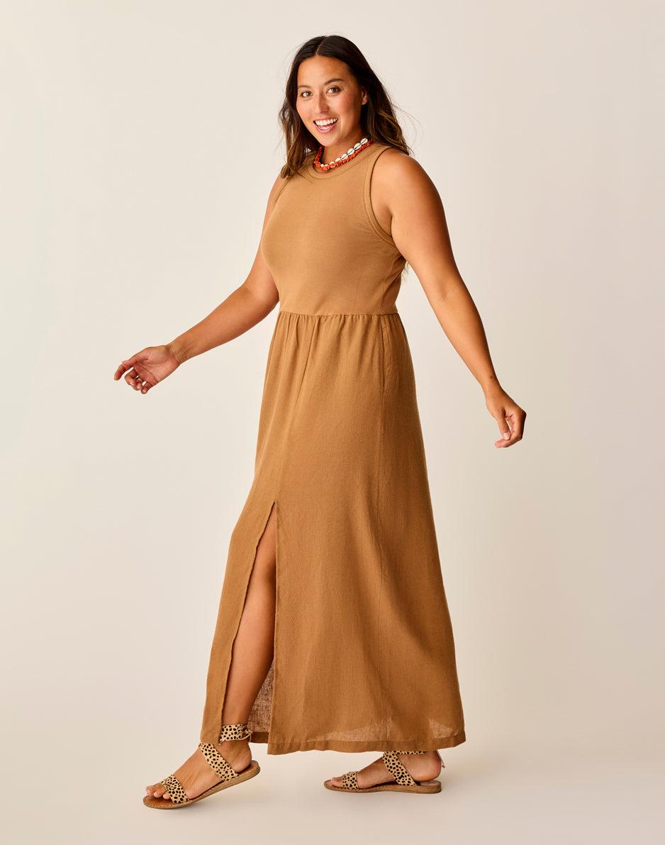 Carve Designs Lark Linen Dress: Rum Chambray