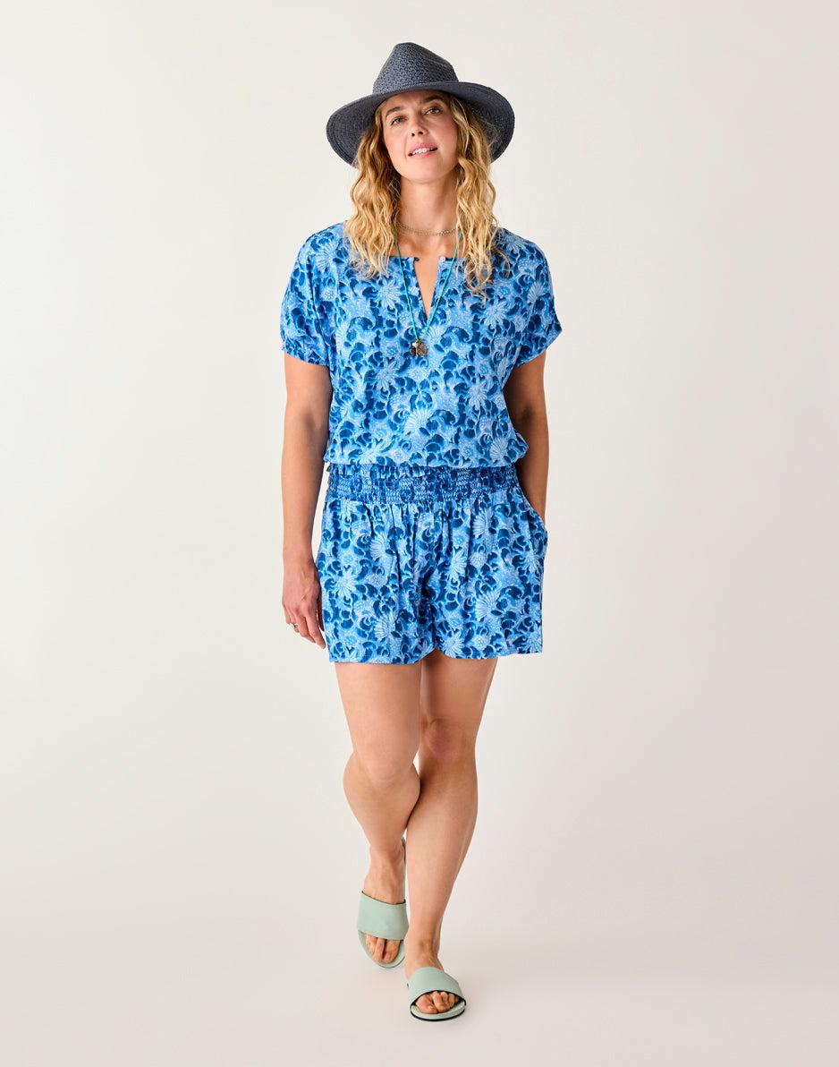 Carve Designs Leah Short: Navy Floral
