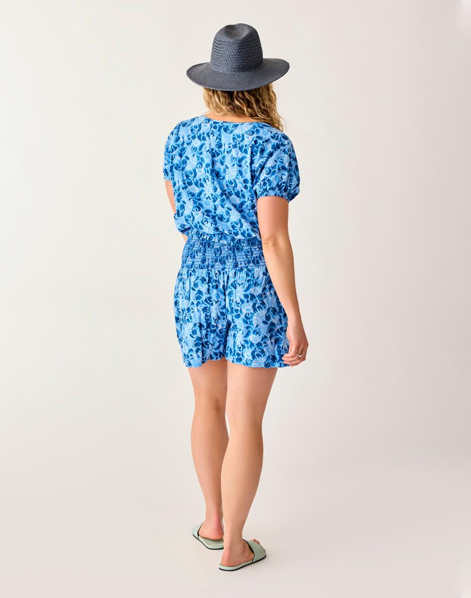 Carve Designs Leah Short: Navy Floral