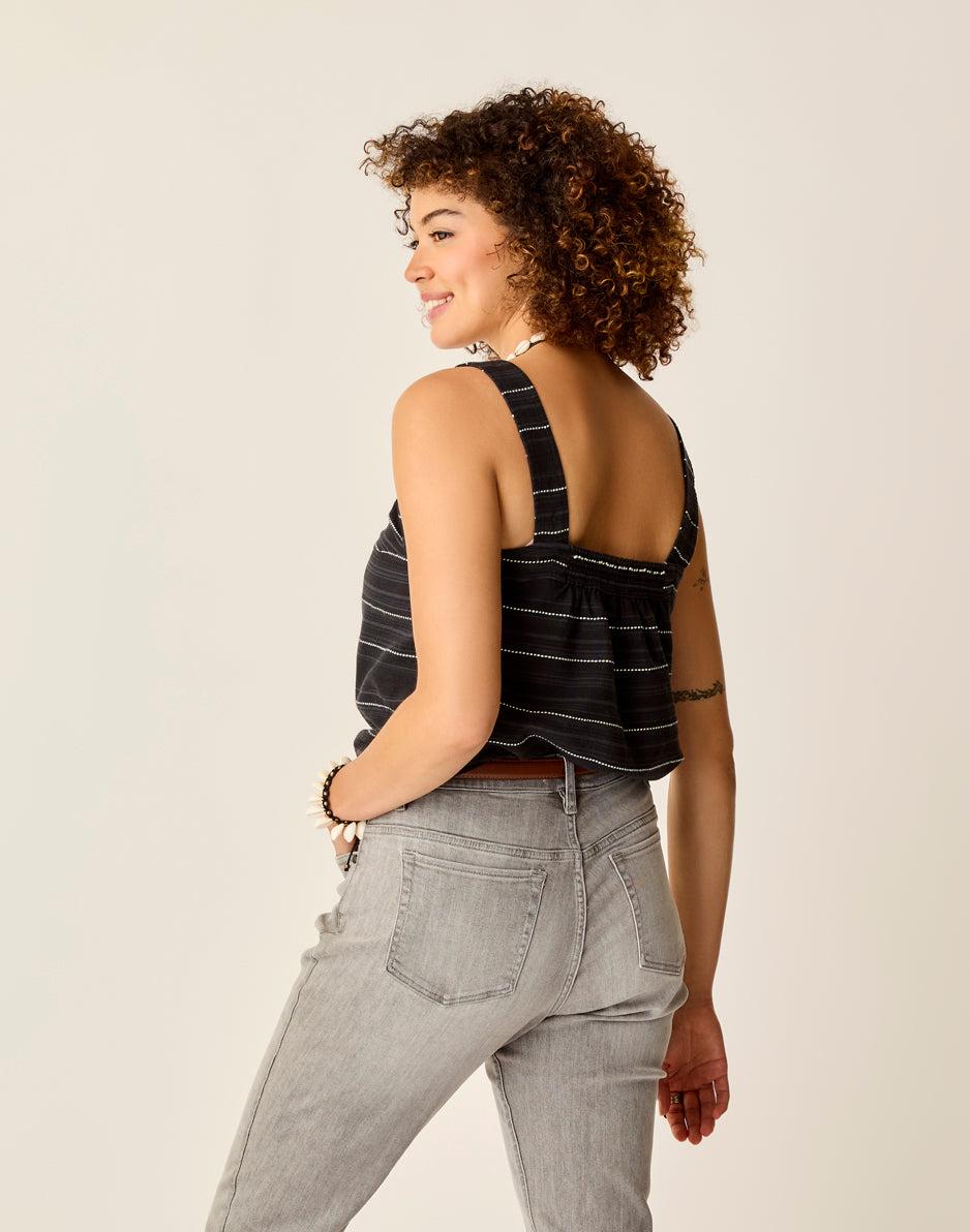 Carve Designs Liv Stitched Top: Black Texture