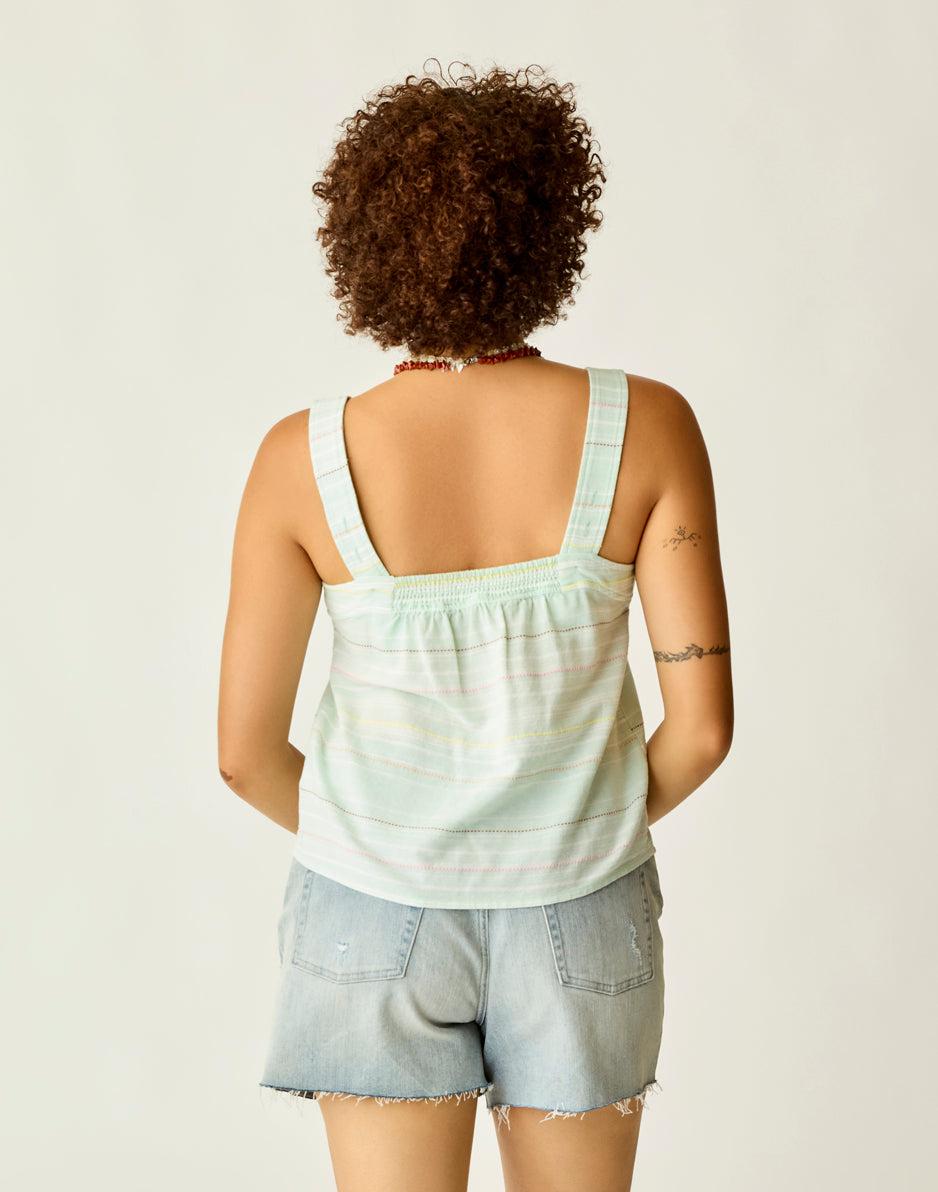 Carve Designs Liv Stitched Top: Surf Spray Texture