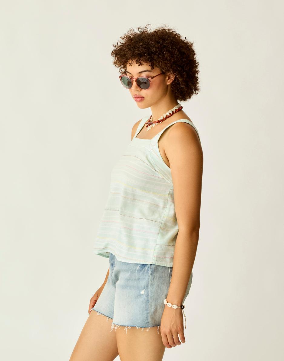 Carve Designs Liv Stitched Top: Surf Spray Texture