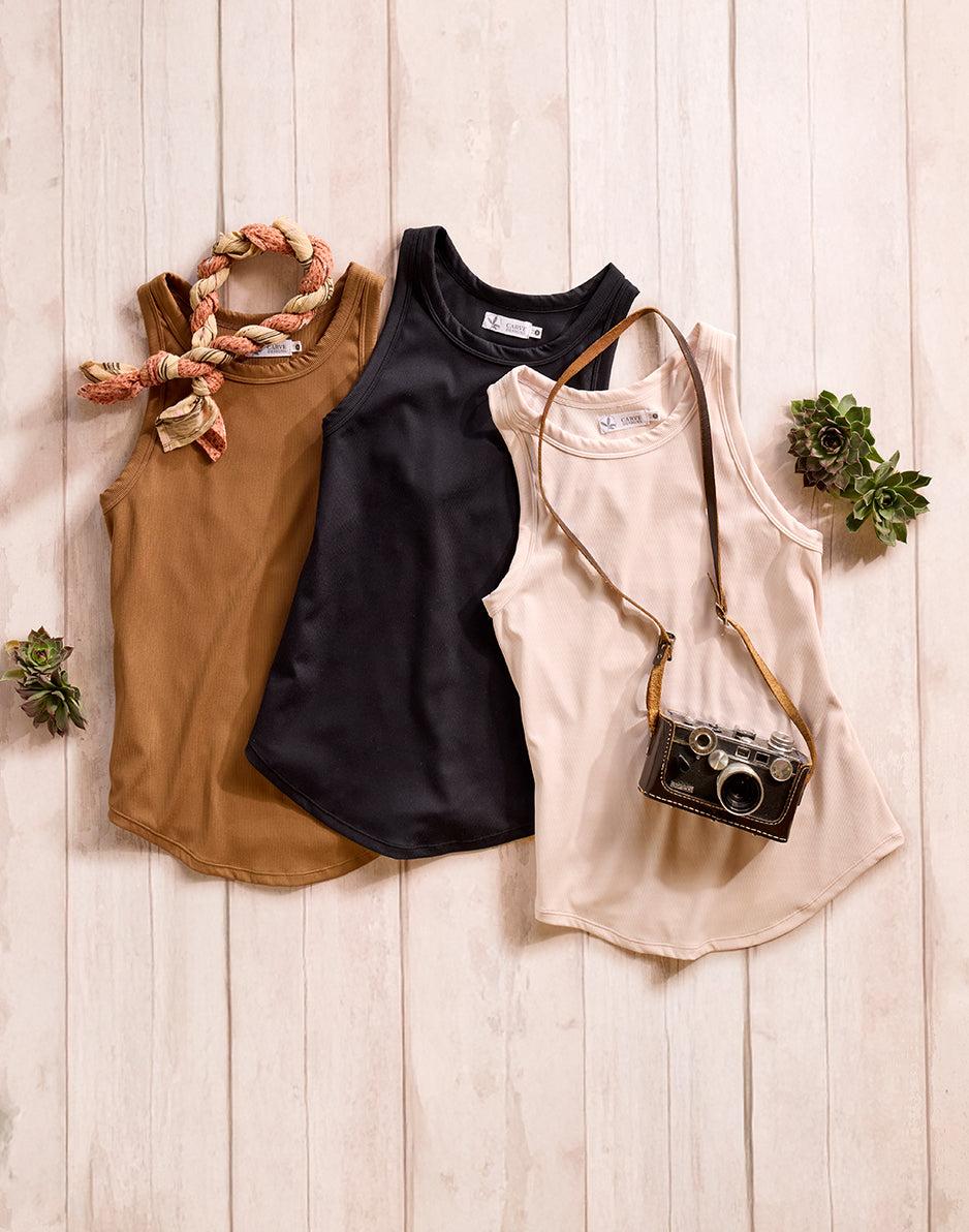 Carve Designs Lyra Rib Tank: Black