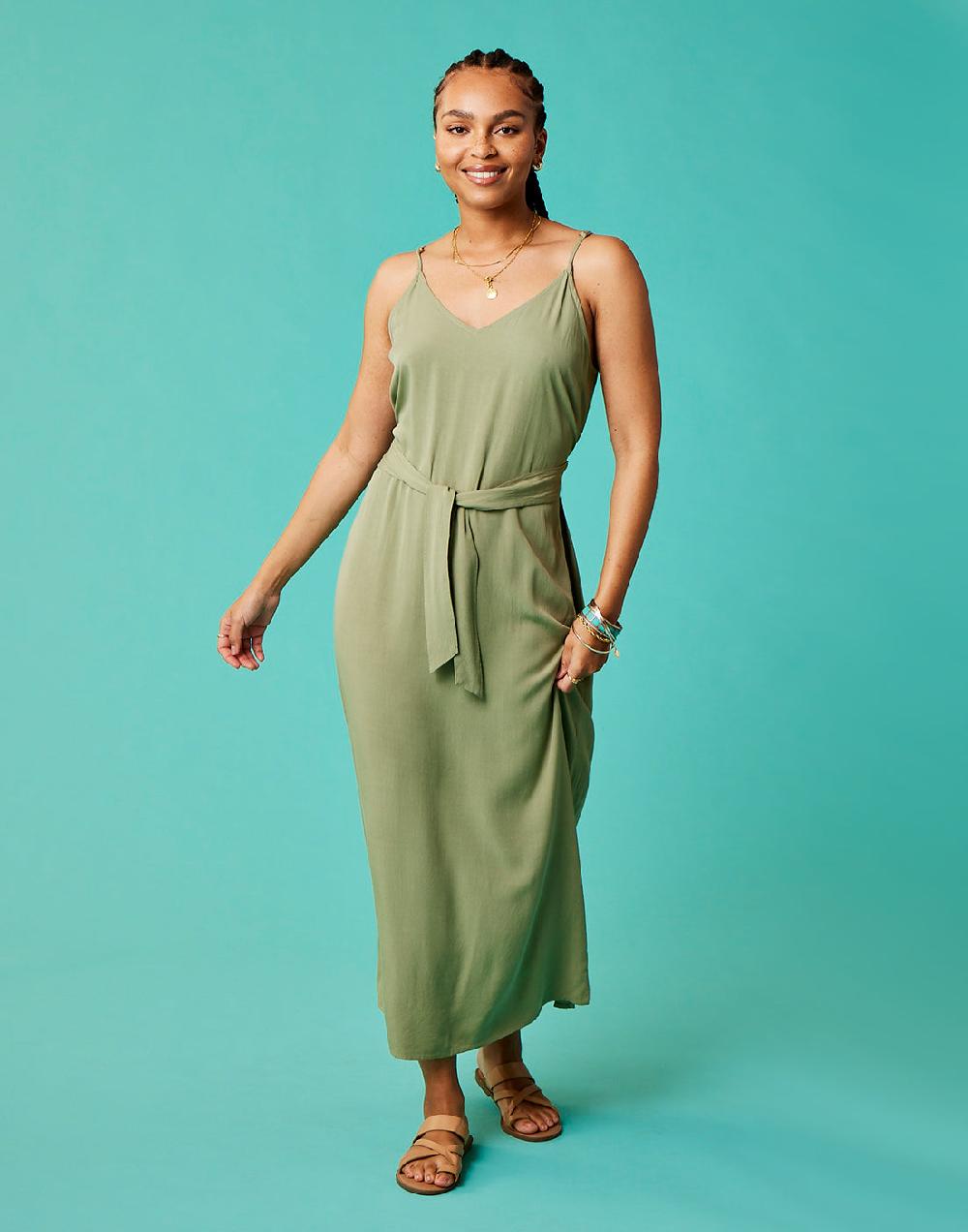 Carve Designs Macy Dress: Olive