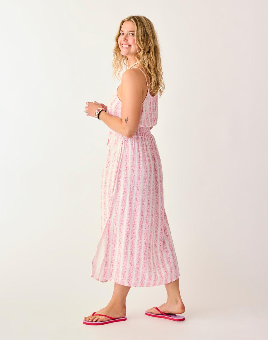 Carve Designs Macy Dress: Pink Paisley