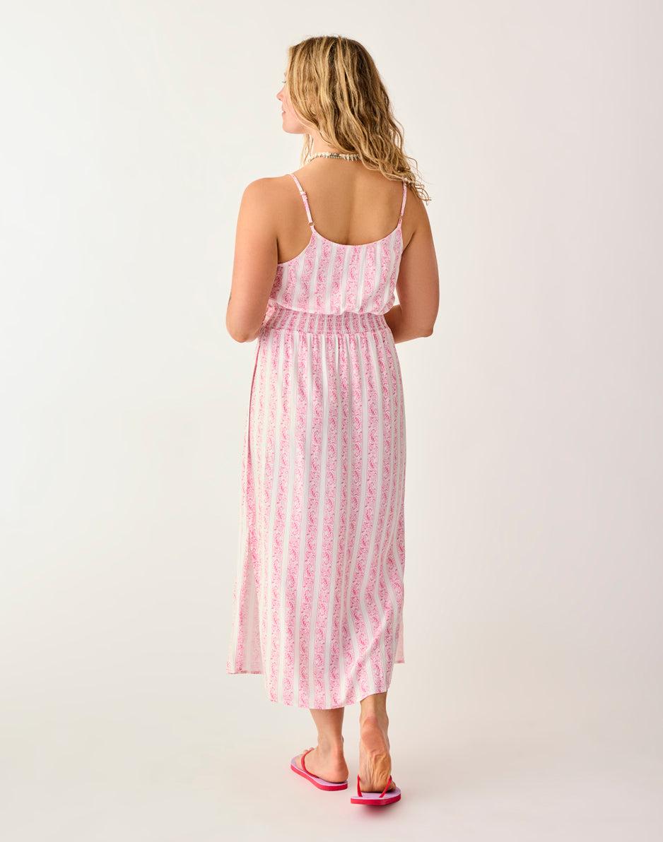 Carve Designs Macy Dress: Pink Paisley
