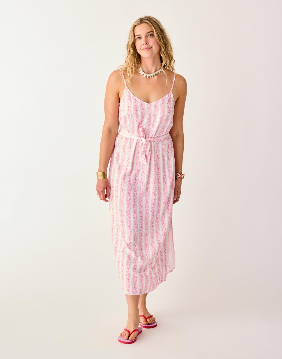 Carve Designs Macy Dress: Pink Paisley