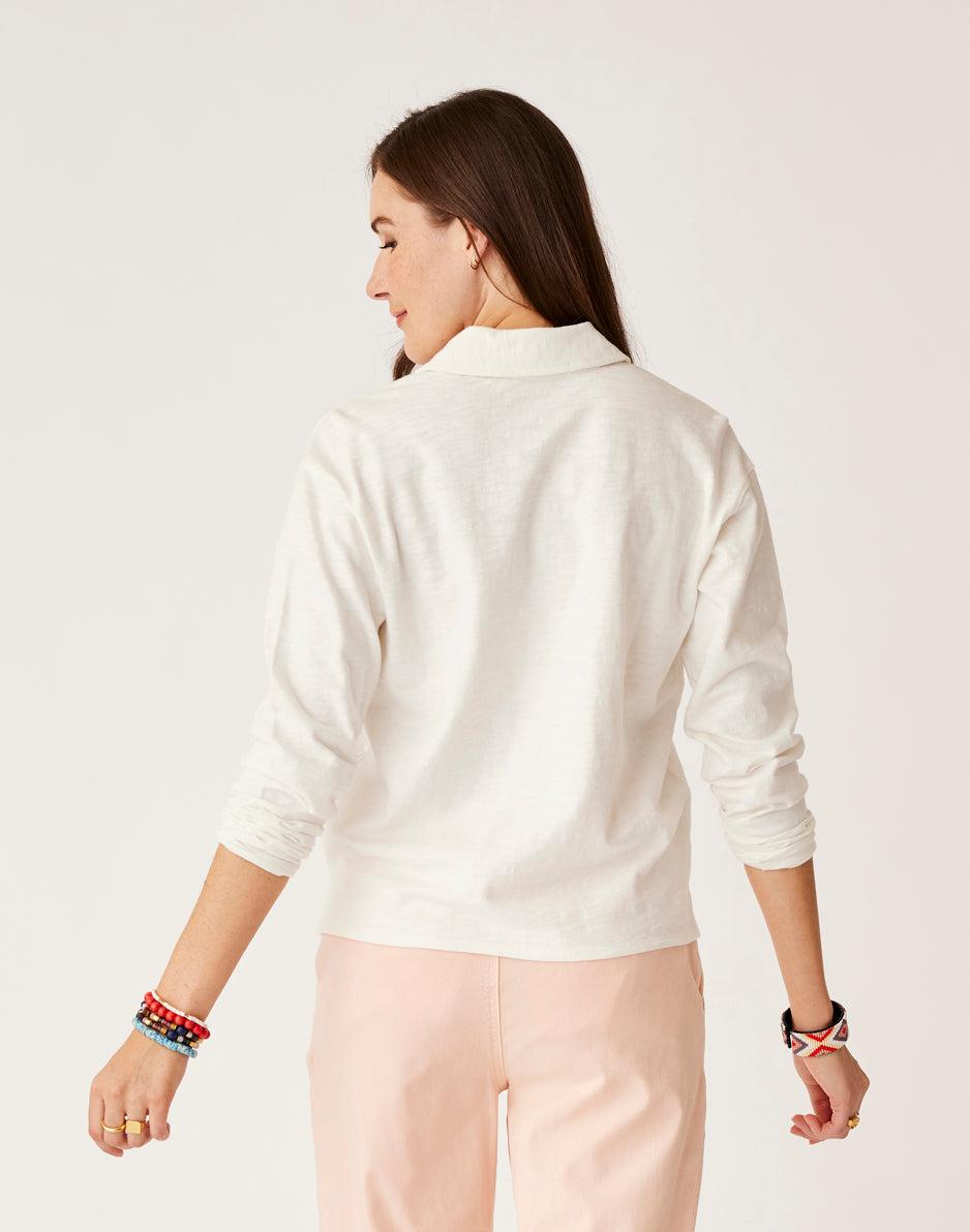 Carve Designs Mara Slub Polo: Cloud