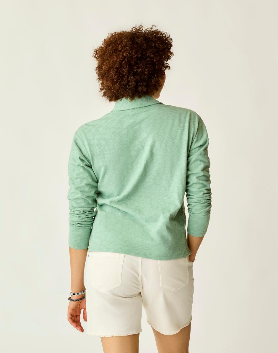 Carve Designs Mara Slub Polo: Haze