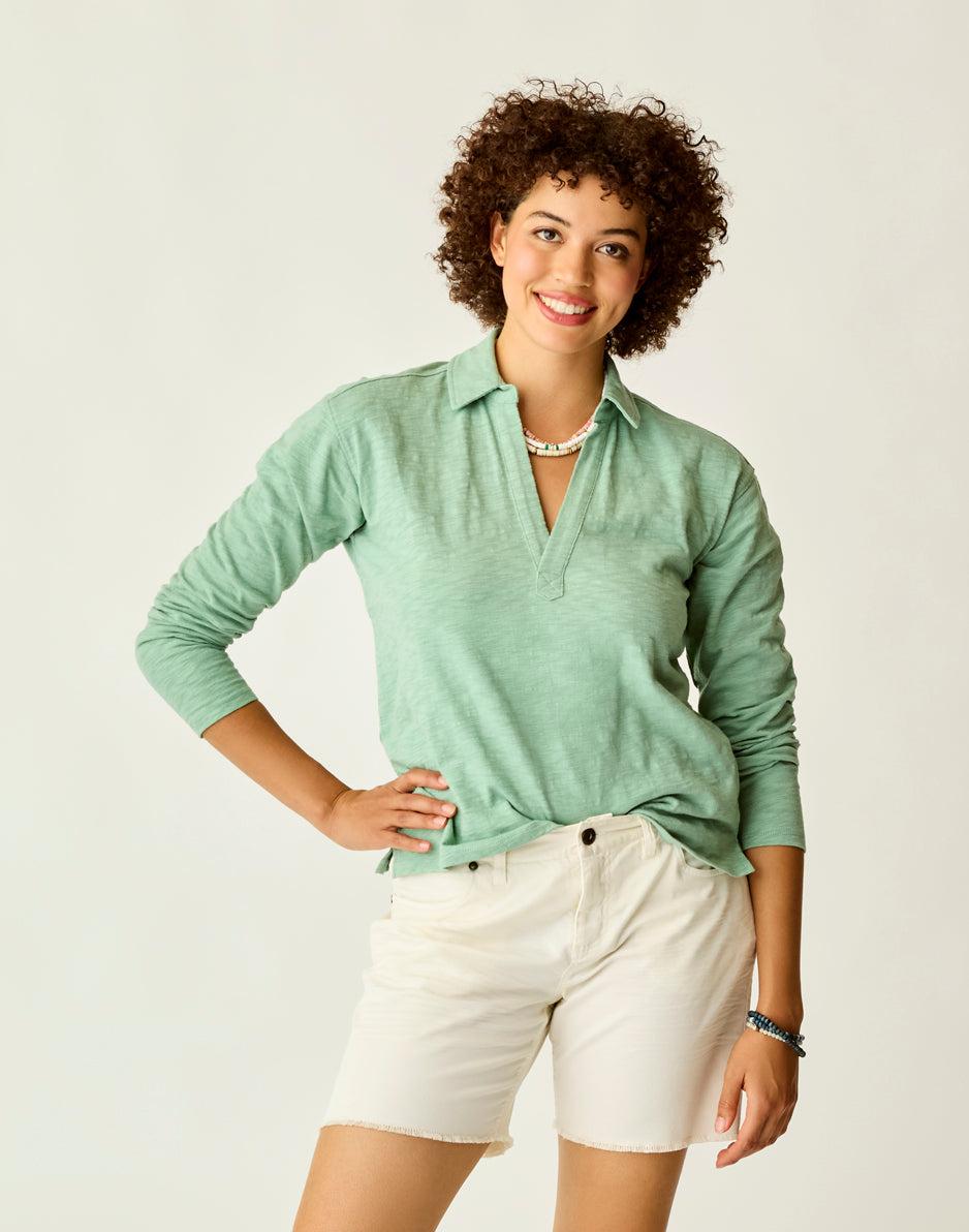 carve designs Mara Slub Polo: Haze