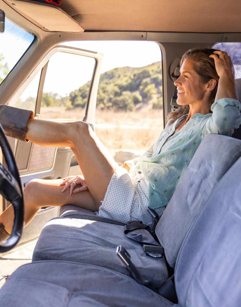 Carve Designs Maui Skirt: Birch Check