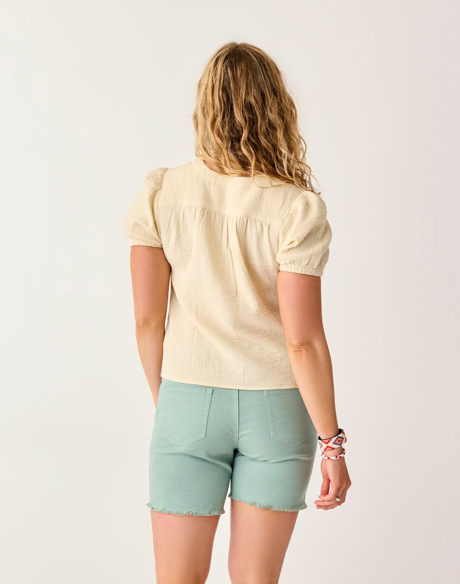 Carve Designs Milo Gauze Top: Dogwood