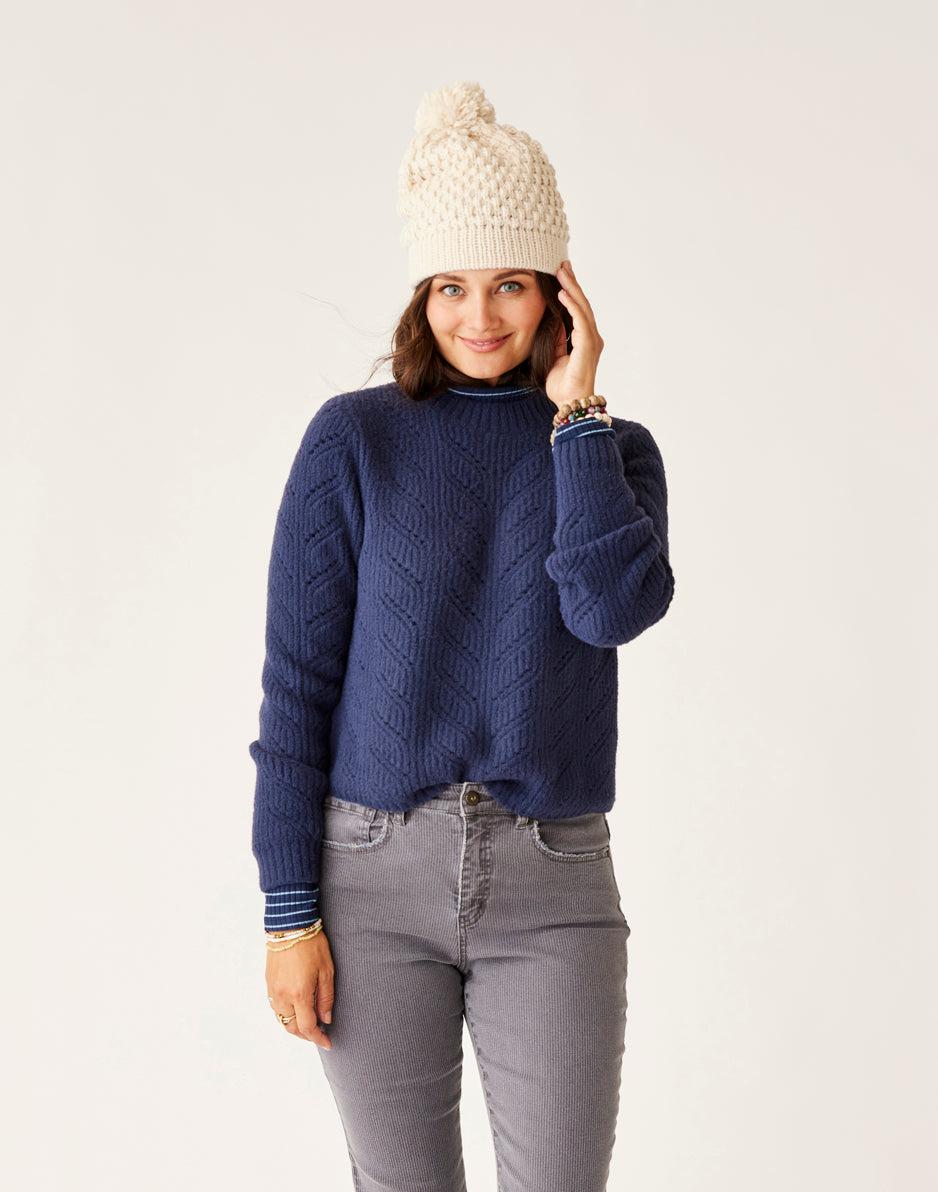 Carve Designs Monroe Sweater: Navy