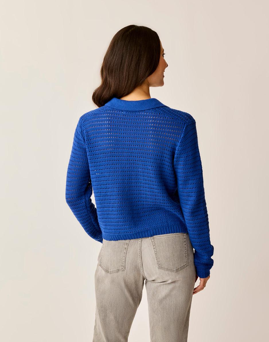 Carve Designs Morgan Polo Sweater: Capri