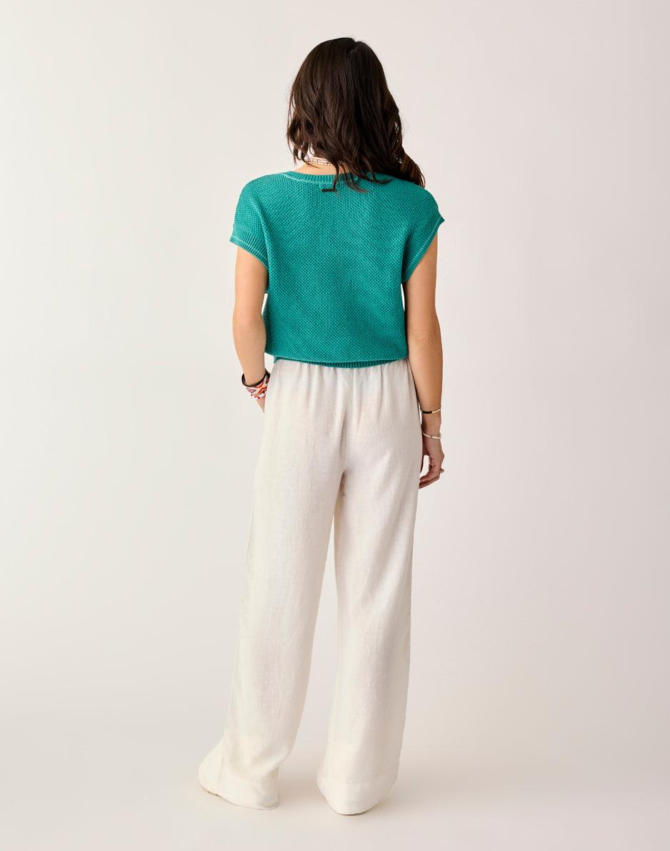 Carve Designs Nico Linen Pant: Cloud Chambray