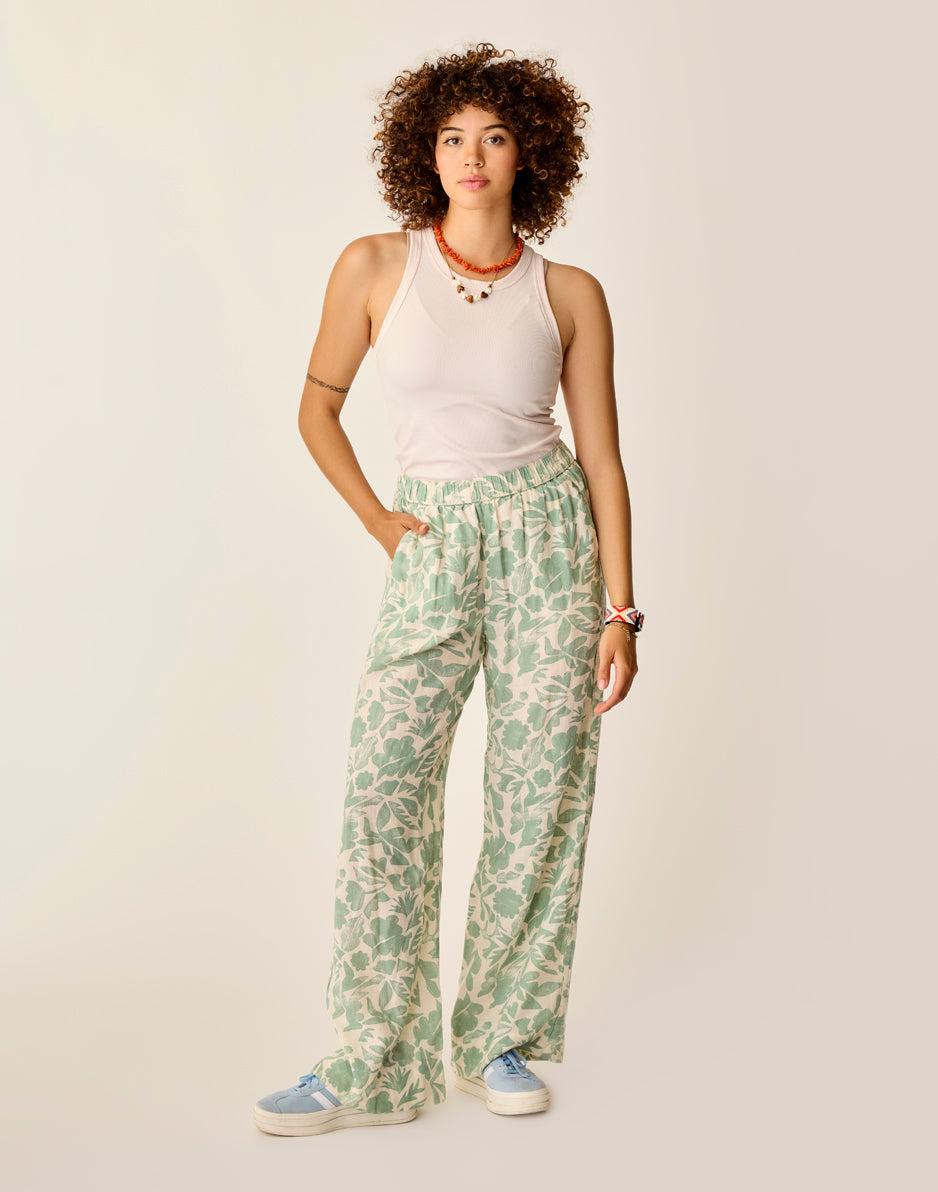 Carve Designs Nico Linen Pant: Haze Mezcal